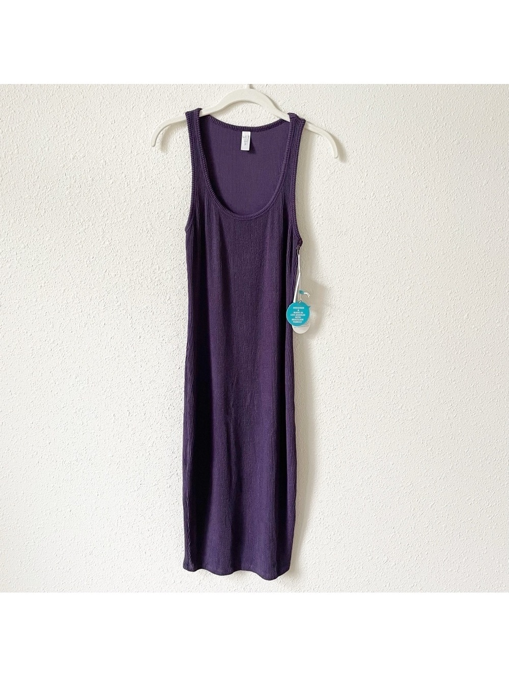 Wet Swimwear Textured Midi Coverup Dress Eggplant Size Large Resort Vacation